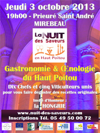 Affiche de La Nuit des saveurs en Haut-Poitou